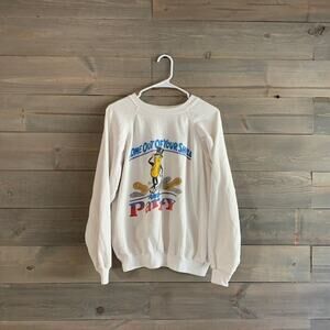 VINTAGE 90s | Planters Mr Peanut “Come Out of Your Shell & Party” Sweatshirt XL